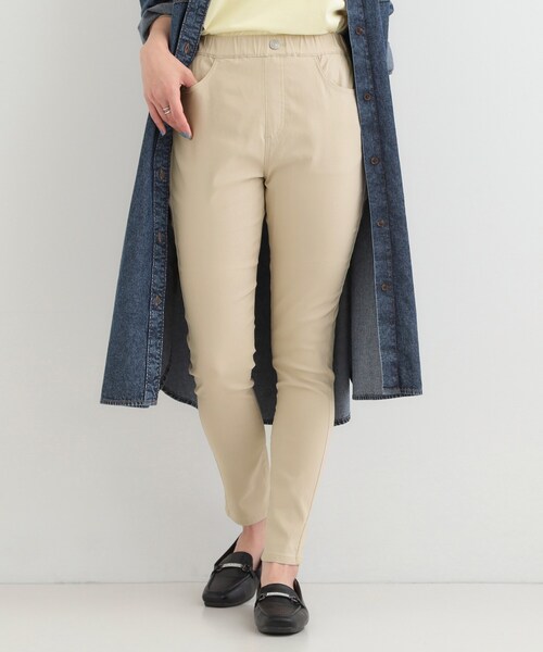 SHOO・LA・RUE（シューラルー）の「【SS-LL】レイヤードスタイルに スキニーパンツ（その他パンツ・レディース・ブラック/ベージュ・10/04/03/02/01）」の7枚目の写真