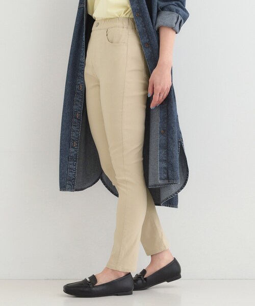 SHOO・LA・RUE（シューラルー）の「【SS-LL】レイヤードスタイルに スキニーパンツ（その他パンツ・レディース・ブラック/ベージュ・10/04/03/02/01）」の8枚目の写真