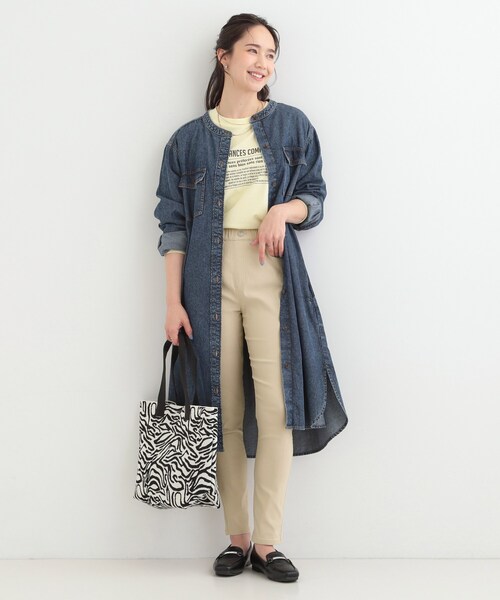 SHOO・LA・RUE（シューラルー）の「【SS-LL】レイヤードスタイルに スキニーパンツ（その他パンツ・レディース・ブラック/ベージュ・10/04/03/02/01）」の9枚目の写真