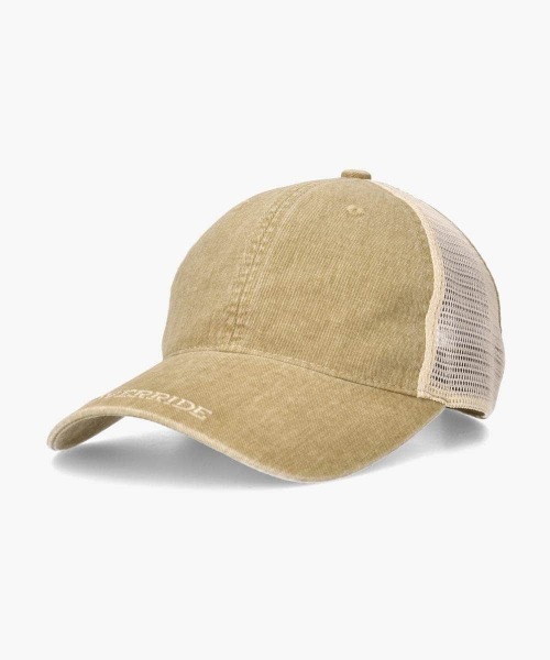 OVERRIDE(オーバーライド)の「OVERRIDE PIGMENT DAD MESH CAP SGP / オーバーライド(キャップ・レディース・ベージュ/ピンク/ベージュ系/ブラック・57~59cm)」の3枚目の写真