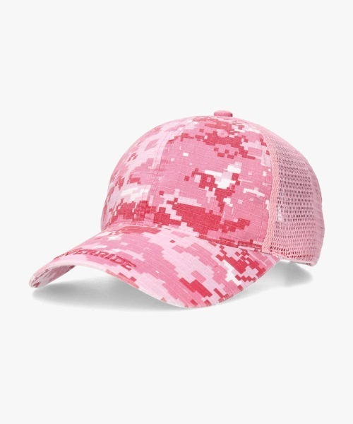 OVERRIDE(オーバーライド)の「OVERRIDE PIGMENT DAD MESH CAP SGP / オーバーライド(キャップ・レディース・ベージュ/ピンク/ベージュ系/ブラック・57~59cm)」の4枚目の写真
