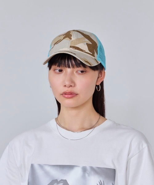 OVERRIDE(オーバーライド)の「OVERRIDE PIGMENT DAD MESH CAP SGP / オーバーライド(キャップ・レディース・ベージュ/ピンク/ベージュ系/ブラック・57~59cm)」の17枚目の写真