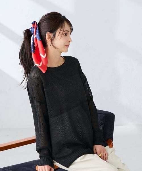 a.v.v（アーヴェヴェ）の「シルクスカーフ（ストール/ショール・レディース・レッド/ライトピンク/アイボリー/ミント・38）」の14枚目の写真