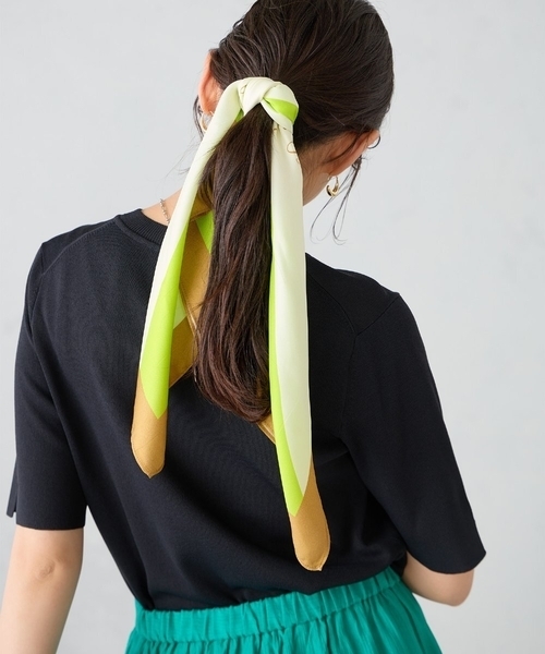 a.v.v（アーヴェヴェ）の「シルクスカーフ（ストール/ショール・レディース・レッド/ライトピンク/アイボリー/ミント・38）」の21枚目の写真