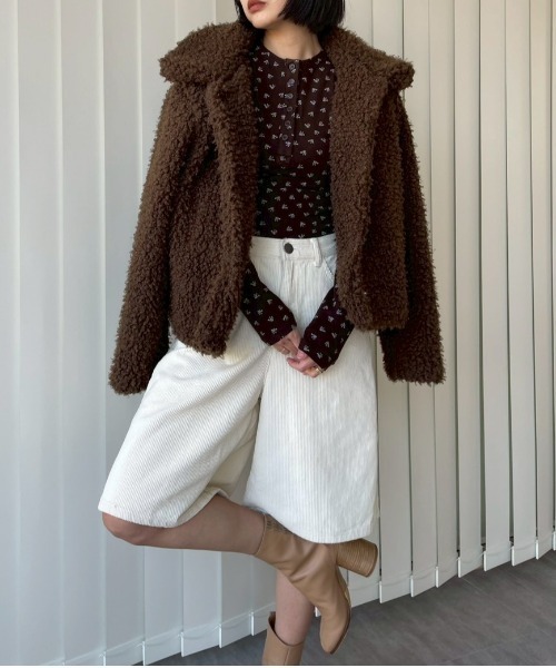 AMAIL（アマイル）の「Vintage Top（Tシャツ/カットソー・レディース・ダークブラウン/アイボリー・FREE）」の13枚目の写真