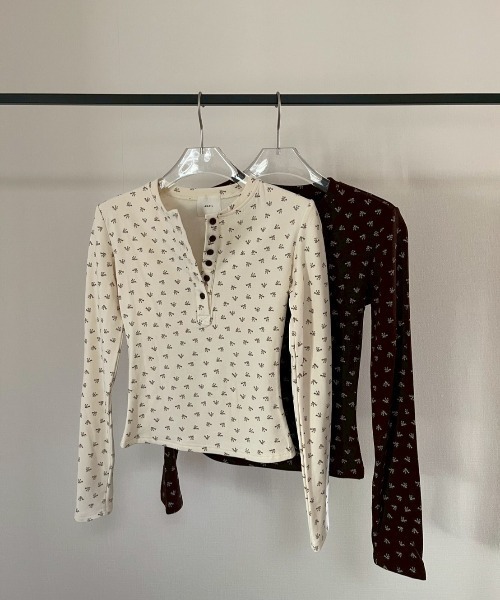 AMAIL(アマイル)の「Vintage Top(Tシャツ/カットソー・レディース・ダークブラウン/アイボリー・FREE)」の15枚目の写真