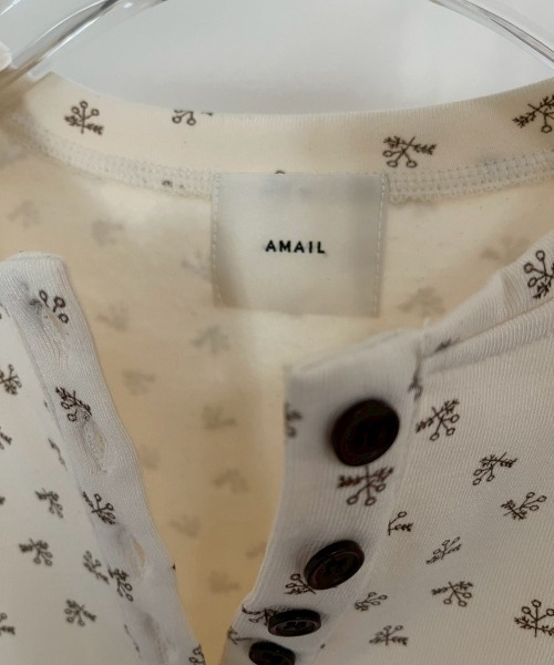 AMAIL(アマイル)の「Vintage Top(Tシャツ/カットソー・レディース・ダークブラウン/アイボリー・FREE)」の19枚目の写真