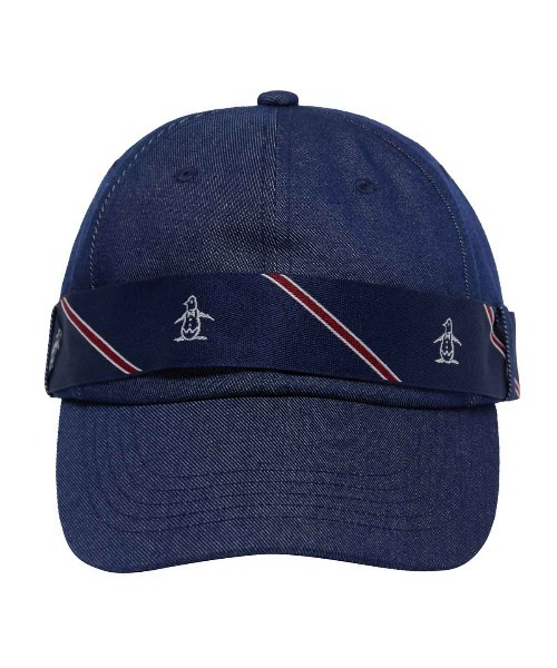 MUNSINGWEAR(マンシングウェア)の「デニム調リボン取り外しキャップ(キャップ・レディース・ネイビー/ベージュ/ホワイト・F)」の3枚目の写真