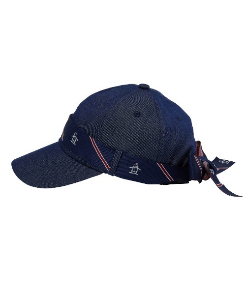MUNSINGWEAR(マンシングウェア)の「デニム調リボン取り外しキャップ(キャップ・レディース・ネイビー/ベージュ/ホワイト・F)」の11枚目の写真