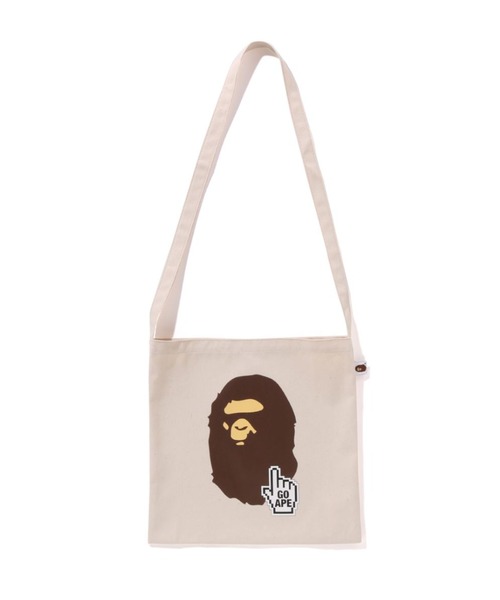 A BATHING APE(アベイシングエイプ)の「BAPE ONLINE SACOCHE BAPEC(ショルダーバッグ・メンズ・ブラック/ホワイト/ネイビー・FREE)」の2枚目の写真