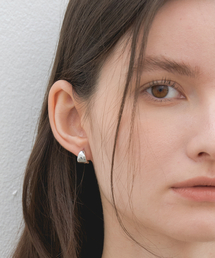 simple curved earrings (E021_silver)