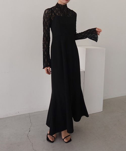 SOELA(ソエラ)の「【INGNI SOELA】ハイネックストレッチレーストップス/WEB限定(Tシャツ/カットソー・レディース・ブラック/オフホワイト・FREE)」の22枚目の写真
