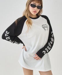 ANAP | ブラックレタープリントラグランスリーブロンT(Tシャツ/カットソー)