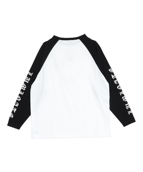 ANAP（アナップ）の「ブラックレタープリントラグランスリーブロンT（Tシャツ/カットソー・レディース・ブラック/ホワイト×ブラック/ホワイト・F）」の9枚目の写真