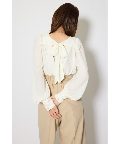 rienda（リエンダ）の「カシュクールデザインロンパース 春服（ワンピース・レディース・ブラック/ベージュ・MEDIUM/SMALL）」の8枚目の写真