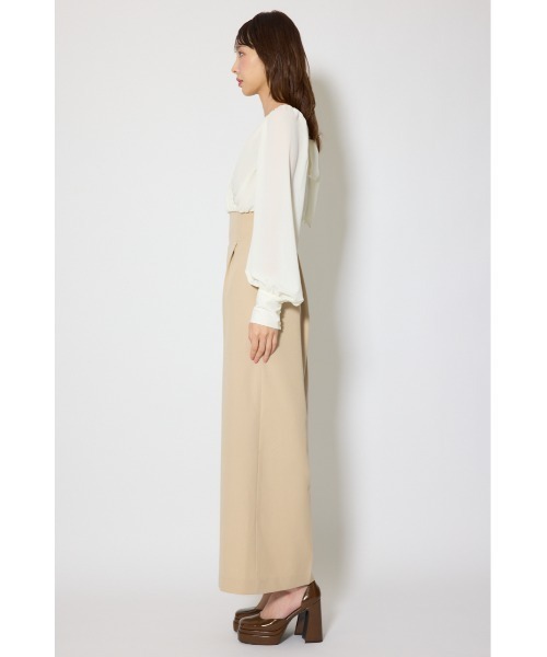 rienda（リエンダ）の「カシュクールデザインロンパース 春服（ワンピース・レディース・ブラック/ベージュ・MEDIUM/SMALL）」の10枚目の写真