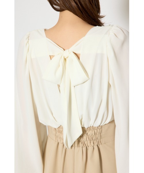 rienda（リエンダ）の「カシュクールデザインロンパース 春服（ワンピース・レディース・ブラック/ベージュ・MEDIUM/SMALL）」の13枚目の写真