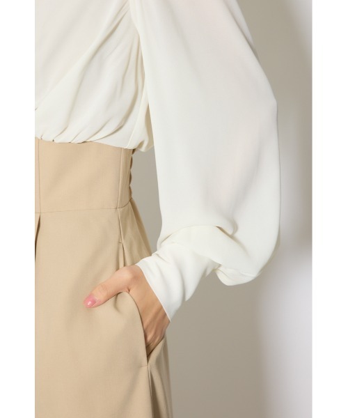 rienda（リエンダ）の「カシュクールデザインロンパース 春服（ワンピース・レディース・ブラック/ベージュ・MEDIUM/SMALL）」の15枚目の写真