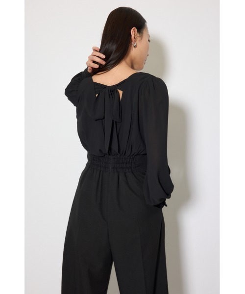 rienda（リエンダ）の「カシュクールデザインロンパース 春服（ワンピース・レディース・ブラック/ベージュ・MEDIUM/SMALL）」の22枚目の写真