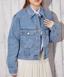 GORGE（ゴージ）の「《レースヘム・デニム》デニムジャケット/カジュアル×ガーリー/春秋/全2色（デニムジャケット）」