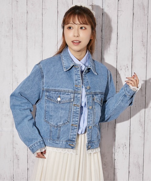 GORGE(ゴージ)の「《レースヘム・デニム》デニムジャケット/カジュアル×ガーリー/春秋/全2色(デニムジャケット・レディース・ブルー系その他/ブルー・F)」の7枚目の写真
