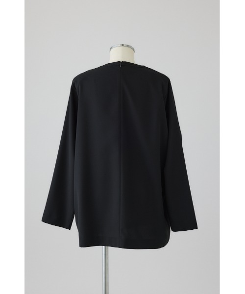 RIM.ARK（リムアーク）の「Oversize woven L/S T-SH オーバーサイズ ウーブン ロングスリーブ ティーシャツ（Tシャツ/カットソー・レディース・チャコールグレー/ブラウン/ホワイト/ブラック・FREE）」の14枚目の写真