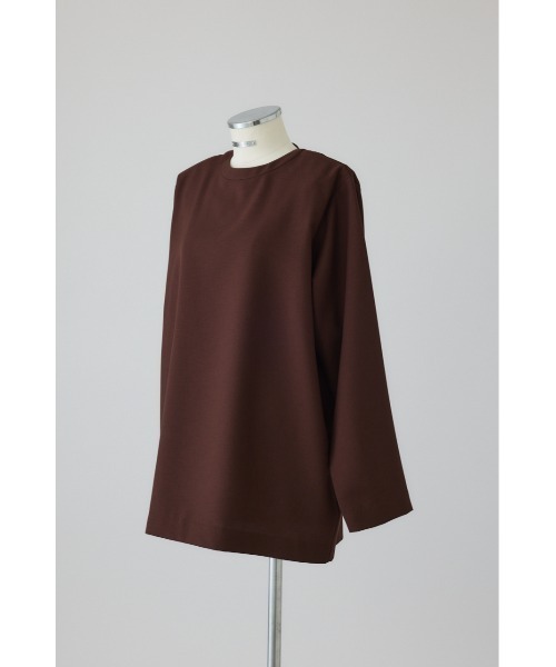 RIM.ARK（リムアーク）の「Oversize woven L/S T-SH オーバーサイズ ウーブン ロングスリーブ ティーシャツ（Tシャツ/カットソー・レディース・チャコールグレー/ブラウン/ホワイト/ブラック・FREE）」の20枚目の写真