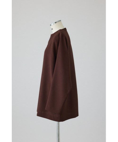 RIM.ARK（リムアーク）の「Oversize woven L/S T-SH オーバーサイズ ウーブン ロングスリーブ ティーシャツ（Tシャツ/カットソー・レディース・チャコールグレー/ブラウン/ホワイト/ブラック・FREE）」の21枚目の写真