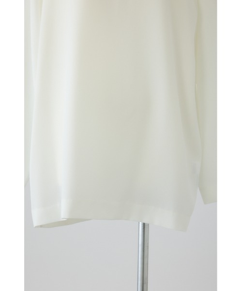 RIM.ARK（リムアーク）の「Oversize woven L/S T-SH オーバーサイズ ウーブン ロングスリーブ ティーシャツ（Tシャツ/カットソー・レディース・チャコールグレー/ブラウン/ホワイト/ブラック・FREE）」の7枚目の写真