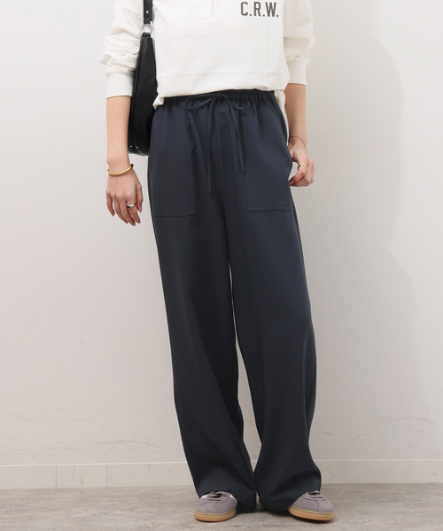 JOURNAL STANDARD relume（ジャーナルスタンダード　レリューム）の「アセテートスラブストレッチベイカーパンツ（その他パンツ・レディース・ベージュ/ネイビー・36/38）」の9枚目の写真