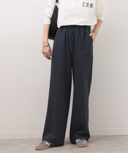 JOURNAL STANDARD relume（ジャーナルスタンダード　レリューム）の「アセテートスラブストレッチベイカーパンツ（その他パンツ・レディース・ベージュ/ネイビー・36/38）」の10枚目の写真