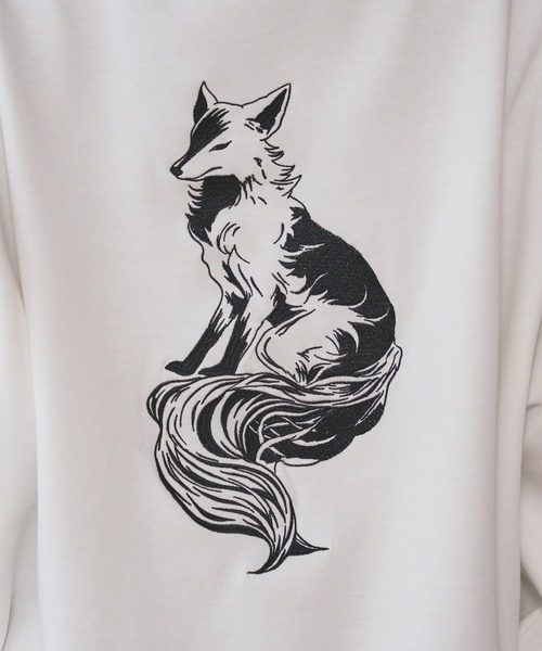 狐独(コドク)の「狐刺繍ビックボリュームロンT(Tシャツ/カットソー・メンズ・ブラック/オフホワイト・LARGE/MEDIUM)」の14枚目の写真