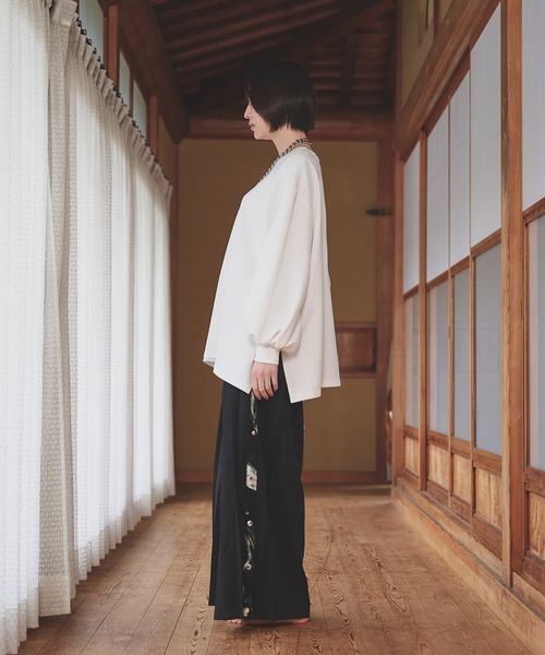 狐独(コドク)の「狐刺繍ビックボリュームロンT(Tシャツ/カットソー・メンズ・ブラック/オフホワイト・LARGE/MEDIUM)」の20枚目の写真