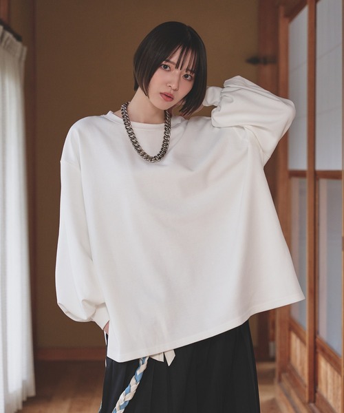 狐独(コドク)の「狐刺繍ビックボリュームロンT(Tシャツ/カットソー・メンズ・ブラック/オフホワイト・LARGE/MEDIUM)」の15枚目の写真