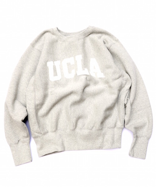 SUNNY  SPORTS（サニースポーツ）の「SUNNY SPORTS/サニースポーツ　"UCLA" HEAVY-OZ CREW（スウェット・メンズ・ヘザ－グレー/ネイビー・SMALL/MEDIUM）」の2枚目の写真