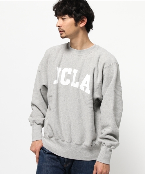 SUNNY  SPORTS（サニースポーツ）の「SUNNY SPORTS/サニースポーツ　"UCLA" HEAVY-OZ CREW（スウェット・メンズ・ヘザ－グレー/ネイビー・SMALL/MEDIUM）」の10枚目の写真