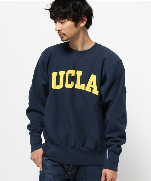 SUNNY  SPORTS（サニースポーツ）の「SUNNY SPORTS/サニースポーツ　"UCLA" HEAVY-OZ CREW（スウェット・メンズ・ヘザ－グレー/ネイビー・SMALL/MEDIUM）」の11枚目の写真