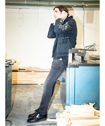 Nudie Jeans（ヌーディージーンズ）の「Nudie Jeans/ヌーディージーンズ Tight Terry / タイトフィットデニム / Black Blizzard（デニムパンツ）」