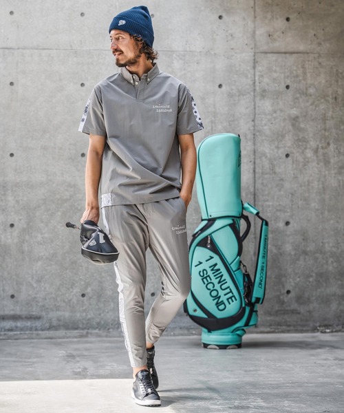 1minute 1second(ワンミニットワンセカンド)の「mhs2559-nylon x knit line polo shirt ポロシャツ(1M26N030)(シャツ/ブラウス・メンズ・グレー/ブラック×ブラック/ブラック×ホワイト・XL/L/M/S)」の7枚目の写真
