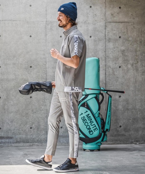 1minute 1second(ワンミニットワンセカンド)の「mhs2559-nylon x knit line polo shirt ポロシャツ(1M26N030)(シャツ/ブラウス・メンズ・グレー/ブラック×ブラック/ブラック×ホワイト・XL/L/M/S)」の8枚目の写真