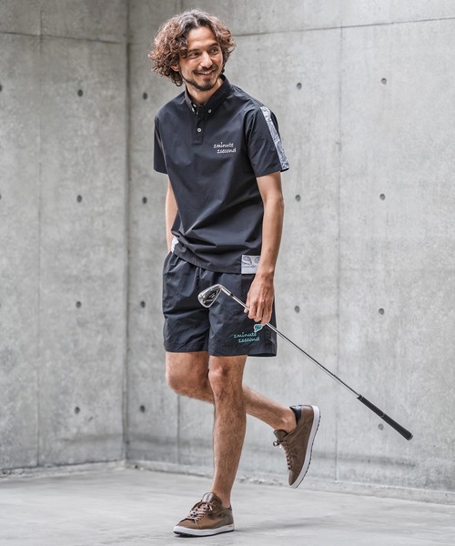 1minute 1second(ワンミニットワンセカンド)の「mhs2559-nylon x knit line polo shirt ポロシャツ(1M26N030)(シャツ/ブラウス・メンズ・グレー/ブラック×ブラック/ブラック×ホワイト・XL/L/M/S)」の13枚目の写真