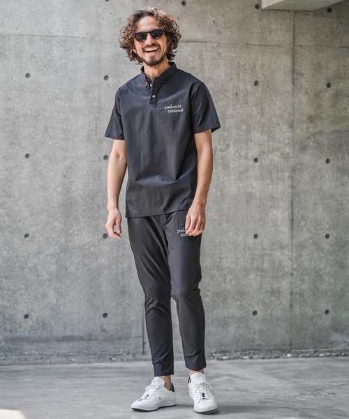 1minute 1second(ワンミニットワンセカンド)の「mhs2559-nylon x knit line polo shirt ポロシャツ(1M26N030)(シャツ/ブラウス・メンズ・グレー/ブラック×ブラック/ブラック×ホワイト・XL/L/M/S)」の17枚目の写真