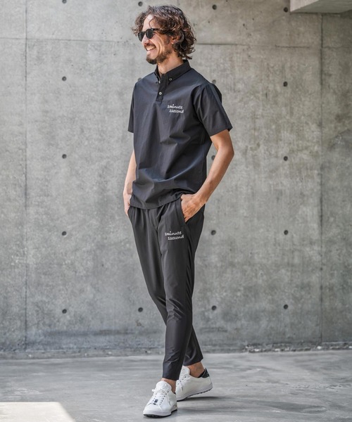 1minute 1second(ワンミニットワンセカンド)の「mhs2559-nylon x knit line polo shirt ポロシャツ(1M26N030)(シャツ/ブラウス・メンズ・グレー/ブラック×ブラック/ブラック×ホワイト・XL/L/M/S)」の18枚目の写真