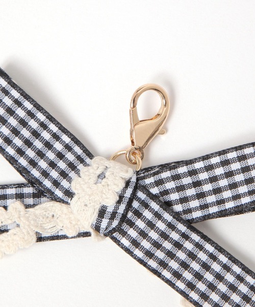 niko and...（ニコアンド）の「ギンガムマルチチャーム[tiny tiny(ティニーティニー)]（ベルト・レディース・ブラック/ライトブルー・0）」の7枚目の写真