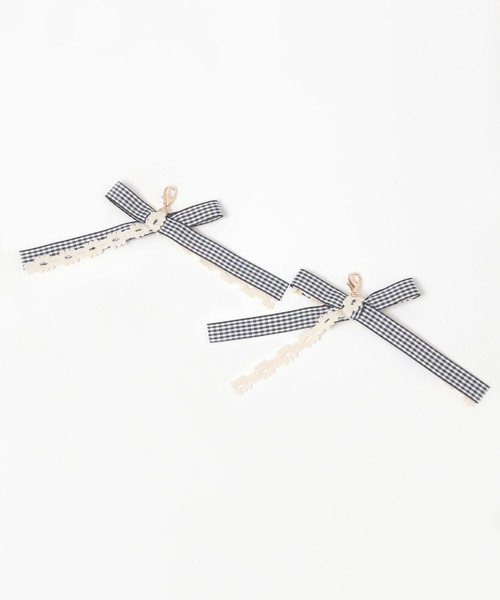 niko and...（ニコアンド）の「ギンガムマルチチャーム[tiny tiny(ティニーティニー)]（ベルト・レディース・ブラック/ライトブルー・0）」の5枚目の写真