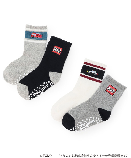petit main(プティマイン)の「【TOMICA】ソックス2P(ソックス/靴下・キッズ・オフホワイト/ライトグレー・S(13-15cm)/M(16-18cm)/L(18-20cm)/11-13cm)」の6枚目の写真