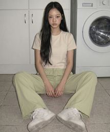 Daily Essential Back-Label Point T-Shirt Yellow