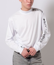 (SA) ドライ モックネック ロゴ 長袖 Tシャツ