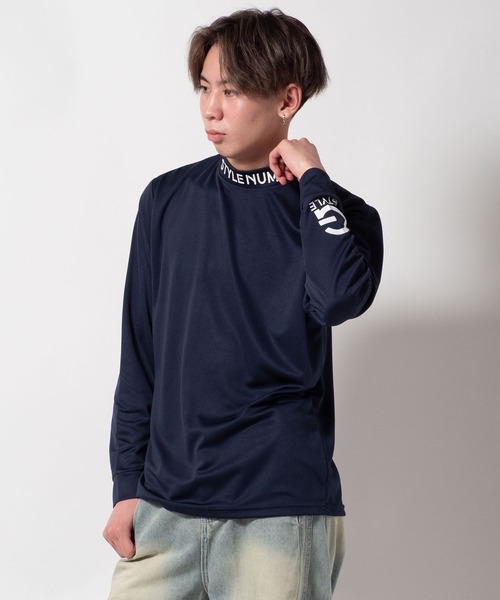 BAYBLO(ベイブロ)の「(SA) ドライ モックネック ロゴ 長袖 Tシャツ(Tシャツ/カットソー・メンズ・ライトグリーン系/ホワイト系1/ホワイト系/ブラック系/ネイビー系1/ライトグリーン系1/ブラック系1/ネイビー系・M/LL/L)」の18枚目の写真