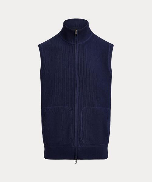 POLO GOLF（ポロ ゴルフ）の「パフォーマンス フルジップ セーター ベスト（ベスト・メンズ・ネイビー系1・L/M/S）」の2枚目の写真